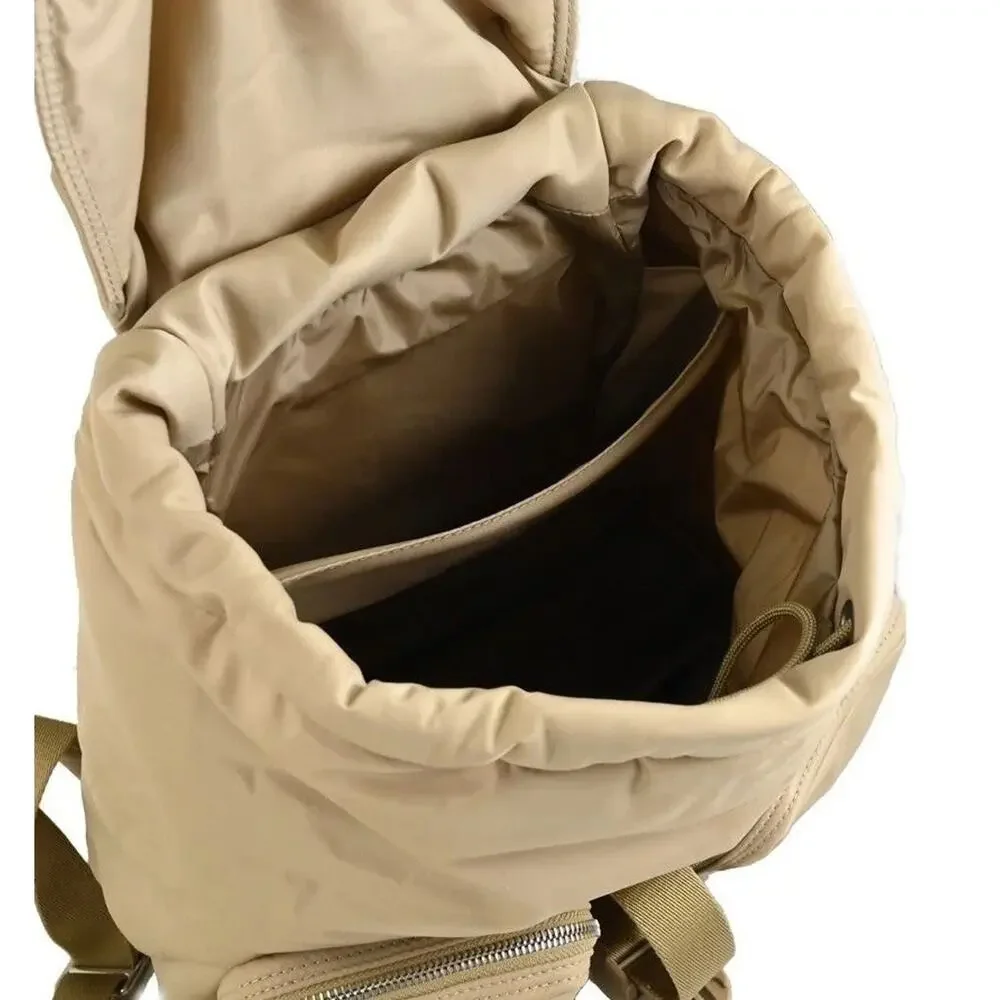 sale ends 5/14Burberry Unisex large nylon Waterproof logo Tan Backpack NEW Small